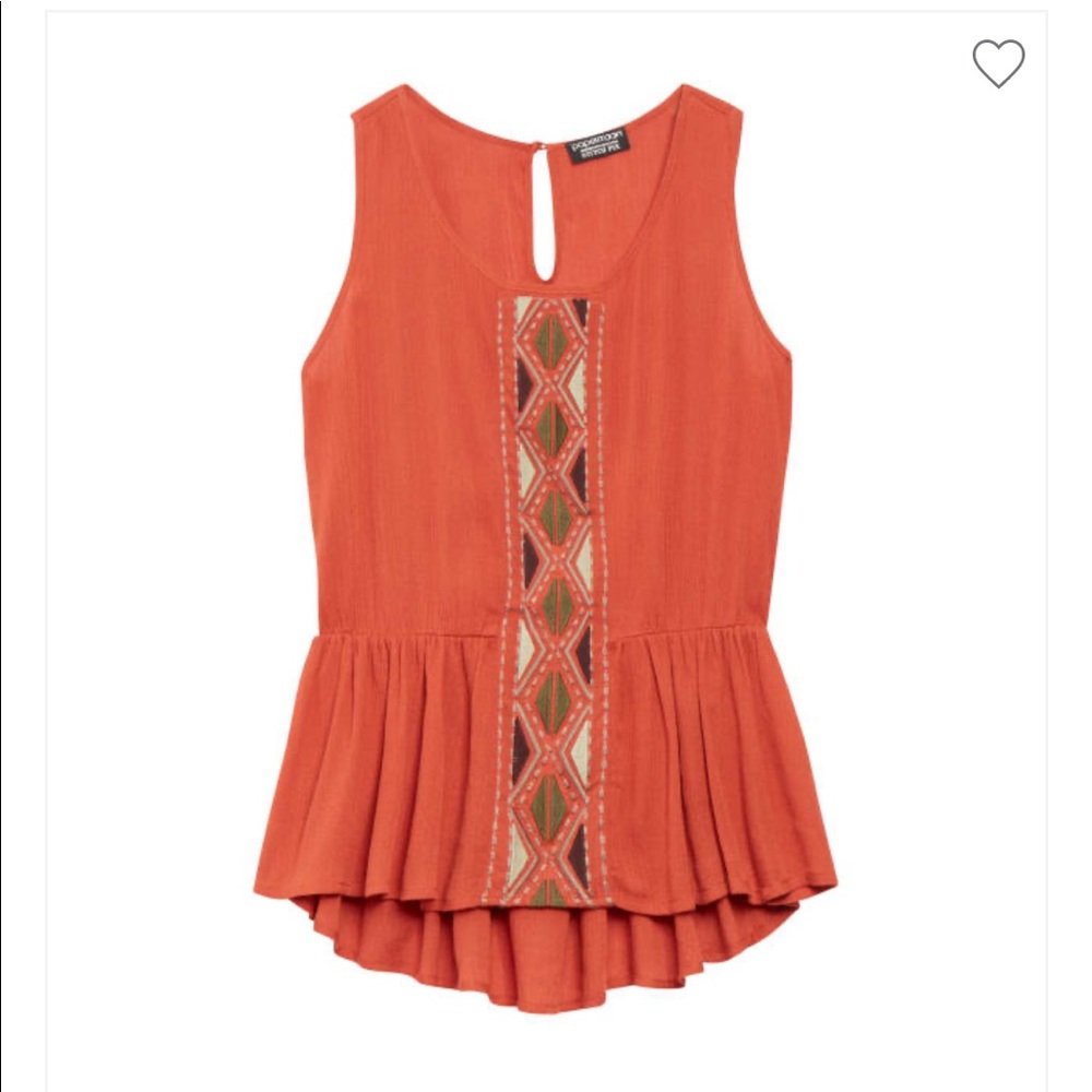 Papermoon Peplum orange top